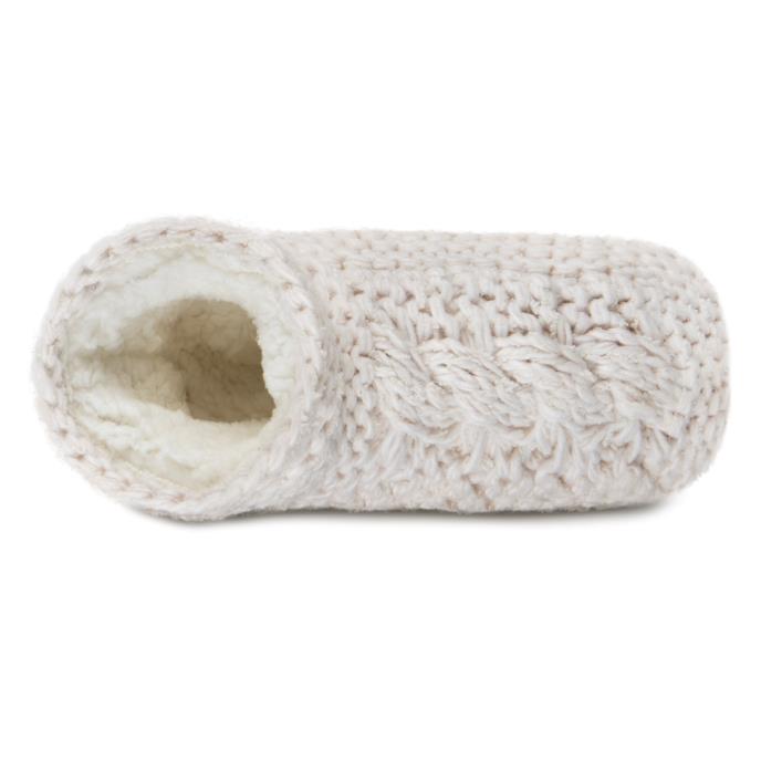 totes toasties® Ladies Chunky Knitted Booties Cream Extra Image 5